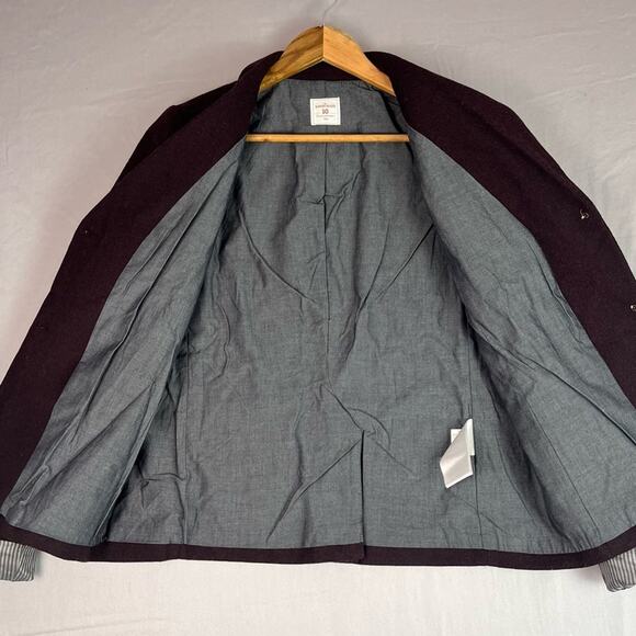 GAP Academy Blazer Women’s 10 Brick Red Wool Blend Tweed Schoolboy Cut Preppy - Picture 2 of 10